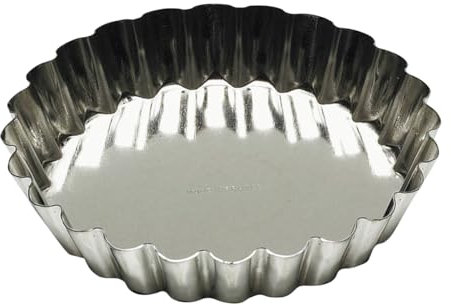 Gobel - Moule à Tartelette ronde cannelée - fer blanc matière ecoresponsable - fond fixe - Ø50/40 mm h10 mm - Fabriqué en France