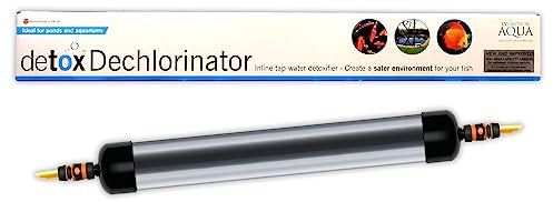 Evolution Aqua Pond Dechlorinator for Fish Ponds – Activated Carbon Chlorine Remover Garden Hose Inline Water Filter for Pond Tap Water Treatment | Treats up to 550,000 Litres / 30-Inch