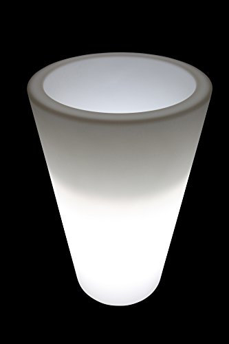 point-garden Blumenkübel Pflanzkübel Pflanzgefäß weiß beleuchtet Designerleuchte