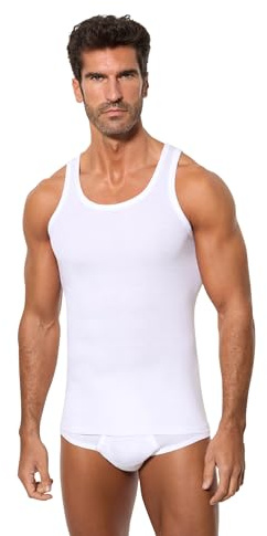 Abanderado Klassisk t-shirt med breda remmar för män 0980