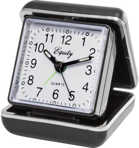 Equity by La Crosse 20080 Folding Travel Quartz Alarm Clock , Black