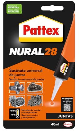 Pattex Nural 28 Sustituto universal de juntas, sellador de juntas para automoción e industria, silicona selladora para juntas de culata, cajas de cambio y más, 1 x 40 ml