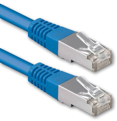7,5 m blå - 1 stycke Cat.6 patchkabel nätverkskabel CAT6 S-FTP Gigabit Lan PIMF CAT 6 koppar CU halogenfri Internet DSL-spelkonsol Smart TV