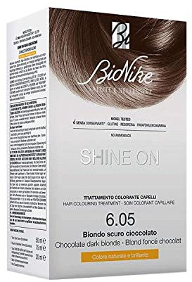 Bionike Shine On - Trattamento Colorante Capelli, Kit Tinta per Cute Sensibile Senza Ammoniaca, Azione Nutriente e Protettiva, Dona un Colore Naturale e Brillante, Copre i Capelli Bianchi