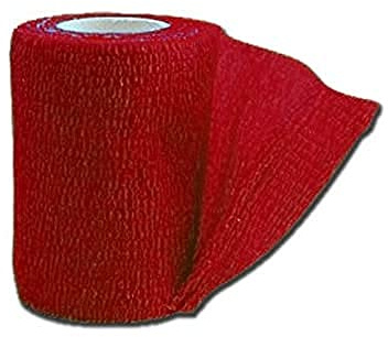 Gima 34739 Benda Elastica Coesiva Tnt, 4.5m x 7.5 cm, Rosso
