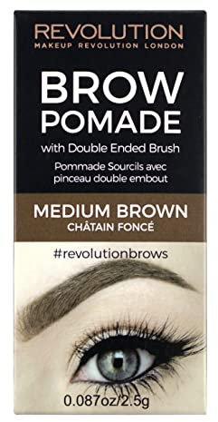 Makeup Revolution, Pomata per sopracciglia, marrone medio, 2,5 g