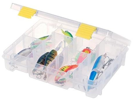 PLANO ProLatch 3700 StowAway- Half-Size|Fiskeutrustning, plastlåda, förvaringslåda i plast med löstagbara avdelare, redskapsbricka för crankbaits, softbaits, krokar och annan fiskeutrustning