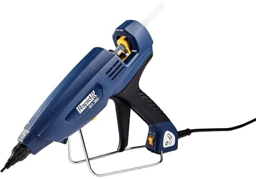 Rapid Hot Glue Gun EG380, 11-12mm Industrial Glue Gun for Installation, 2200 g/hr Output, 130-230 °C Temperature Adjustment, Exchangeable Nozzle, 3.5m Cord (5000181)