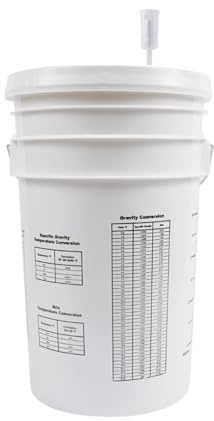 Fastrack 6.5 Gallon Fermenting Bucket with Lid | White | 100% Food Grade-BPA Free Fermenting Brew Bucket for Your Beer, Wine or Any Other Fermented Beverage