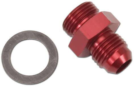 Edelbrock 8087 Blue Anodized Aluminum Carburetor Inlet Fitting