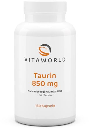 3er Pack Vita World Taurin 850mg 3 x 130 Kapseln Apotheken Herstellung Vegan