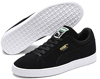Puma Suede Classic+ 352634, Unisex Adults Low-Top Trainers, black-team gold-white, 5.5 UK