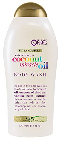 OGX Extra Creamy + Coconut Miracle Oil Ultra Moisture Body Wash, 19.5 Ounce