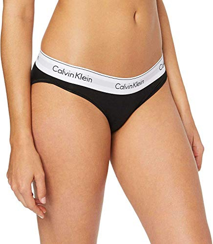 Calvin Klein Damen Slip Bikini Form Unterwäsche, Schwarz (Black), XS