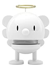 Hoptimist Angel Bumble, Engel, Weihnachtsfigur, Wackelfigur & Glücksbringer, Geschenkidee, Skandinavisches Design, 4,5 x 5,8 x 7,5 cm, Small, Weiß