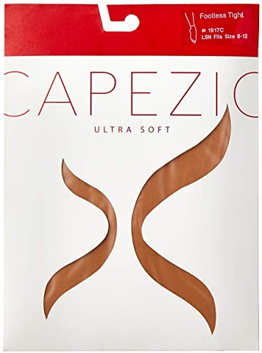 Capezio Girls Footless W Self Knit Waist Band - Tights, Light Suntan