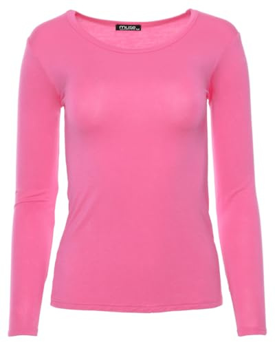 Långärmad T-shirt för kvinnor i olika färger basic tröja långärmad undertröja