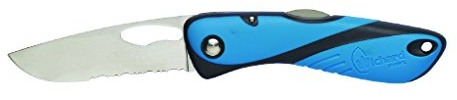 WICHARD Couteau Offshore lame crantée BLEU/NOIR