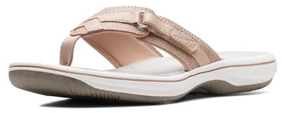 Clarks Women's Breeze Sea Flip Flop, New Greystone, 9.5 UK M