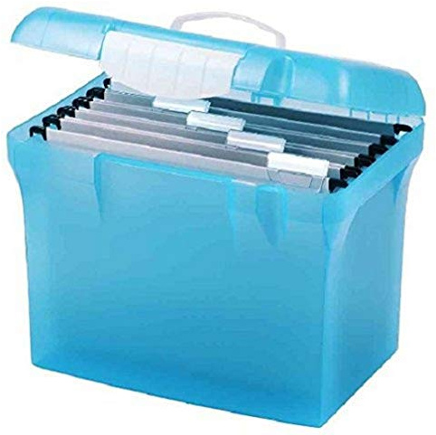 Elba Class'n Go Design Valisette + 5 Dossiers suspendus/Cavaliers d'indexation A4 Bleu