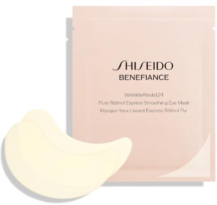 Shiseido Benefiance WrinkleResist24 - Pure Retinol Express Smoothing Eye Mask - 12 Sets of Two Eye Masks - Reduces Appearance of Wrinkles in 15 Minutes