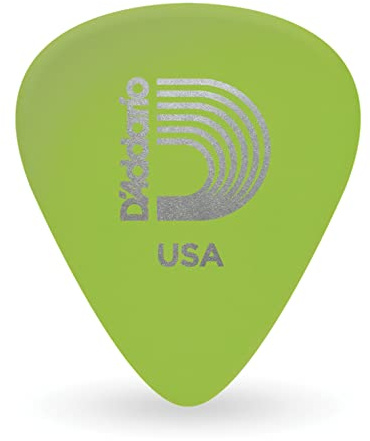 D'Addario 1CCG6-10 Confezione da 10 Plettri Duri Planet Waves, in Celluloide, Fosforescente