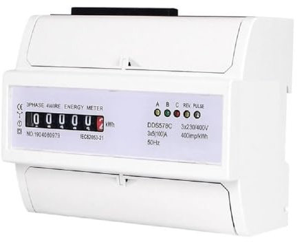 OCS.tec Drehstromzähler Stromzähler Starkstrom Zwischenzähler 380/400V kWh analog Hutschine DIN ZS1