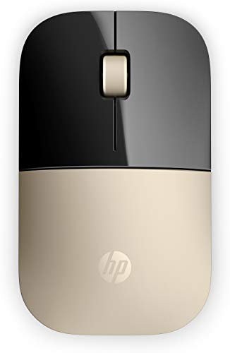 HP Z3700 (X7Q43AA) kabellose Maus (1200 optische Sensoren, bis zu 16 Monate Batterielaufzeit, USB Anschluss, Plug&Play) gold