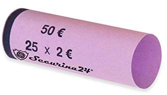 Münzhülsen 300 Stück 1 Cent bis 2 Euro oder gemischt - Securina24® (2 Euro - 300 Stück)