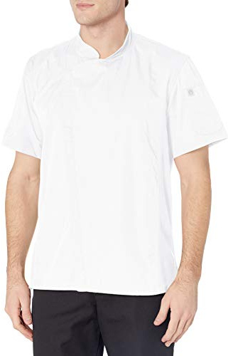 Chef Works B471-XXL Springfield Zipper Unisex Chefs Jacket, 2X-Large, White