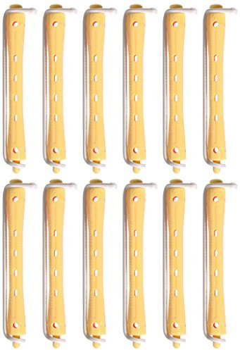 Efalock Professional Kaltwellwickler lang, 8 mm, rosa-gelb, 1er Pack, (1x 12 Stück)