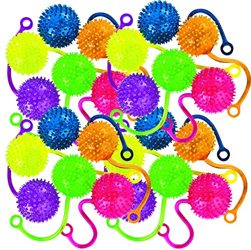 Fun Express Mini Neon Water YoYo Balls Bulk Set of 24 - Party Favors for Kids Birthday Goodie Bags | Prize Box Toys for Kids Classroom Treasure Box Prizes | Pinata Stuffers Carnival Prizes Ages 3-12