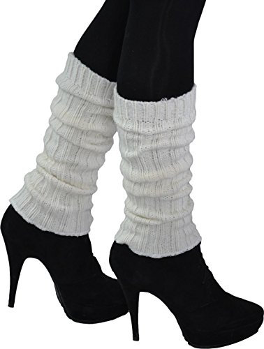 normani Warme Strick Stulpen aus Schafwolle oder Alpakawolle Farbe Alpaka-Wollweiß