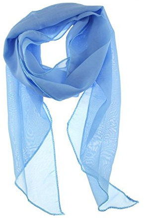Zac's Alter Ego Ladies 3 in 1 Thin Chiffon Long Skinny Sash Scarf Women Plain Neck Scarf Soft Headwrap Girls Headscarf Sheer Wrap Women's Scarves & Wraps - 156x14cm