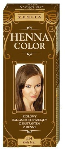 Henna Color 114 Gold Braun Haarbalsam Haarfarbe Farbeffekt Naturhaarfärbemittel Henne Öko