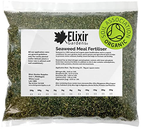 Elixir Gardens | Seaweed Meal Fertiliser | Natural Organic Plant Feed, Lawn Conditioner, Soil Fertilizer | 500g-25kg Options Available | 1kg