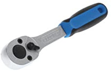 GEDORE Umschaltknarre, für 1/4 Zoll, 6,3 mm Antrieb, 15degree Rückschwenkwinkel, 129 mm lang, 2K-Griff, 2093 U-10