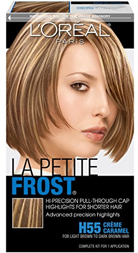 L'Oreal Paris Le Petite Frost Pull-Through Cap Highlights For Short Hair, H55 Creme Caramel