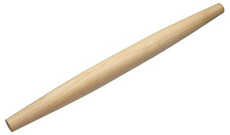 KitchenCraft World of Flavours konisches Nudelholz, im französischen/italienischen Stil, Buchenholz, 50 cm, Braun