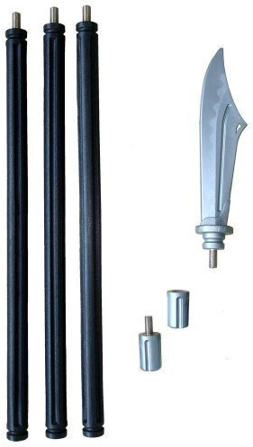 De Wushu 3PC PP matériel Long Kuan couteau Spear bâton