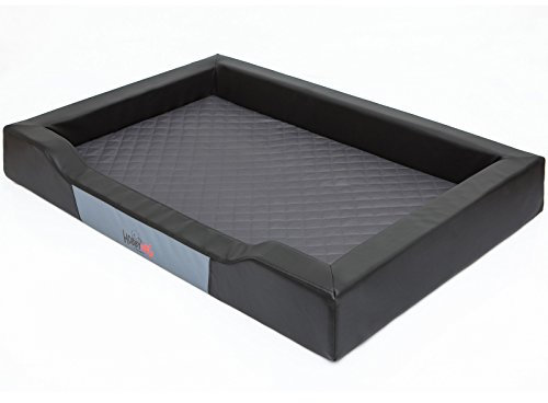 Hobbydog L DELCZA3 Dog Bed Deluxe L 75X50 cm Black-Graphite, L, Multicolored, 1 kg