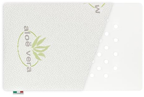 baby idea Babysanity Fresco Cuscino Lettino Antisoffoco Sfoderabile Neonato Bambino Aloe Anallergico Rivestimento Lavabile Made in Italy (Aloe)