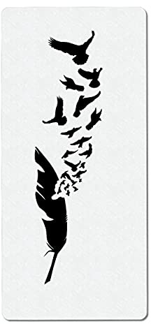 Gabarit Airbrush - Motif plumes et oiseaux FB02