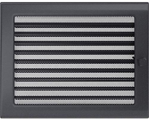 Kratki ventilationsgaller spis 22 x 30 cm grafit med persienner