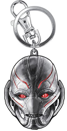 Marvel Avengers 2 Ultron Head Colored Pewter Key Ring Action Figure