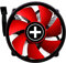 Xilence A250PWM AMD Ventilateur de processeur, Top Blow, 92mm PWM Ventilateur, 89W TDP, rouge/noir/argent