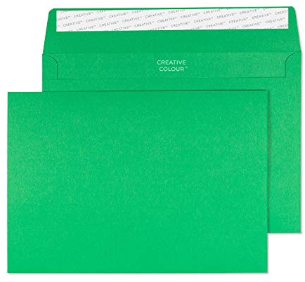 Blake Creative Colour - Coloured Green C5 Envelopes (162 x 229 mm) - Pack of 25 - FSC Certified - 120GSM - Peel and Seal Green Envelope - Invitation Envelopes/Card Making Supplies (45308)