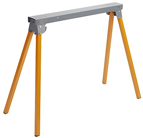 Bora Portamate All Steel Folding Sawhorse PM-3300 33 Tall Fold-Up Heavy Duty Saw Horse. Fully Assembled, 500 Lb. Capacity & Quickly Folds Up For Easy Storage,Orange