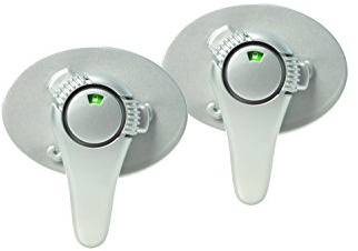 Dreambaby Ezy-Check Swivel Appliances Locks - Baby Proof Oven Safety Door Guard Latch - For Microwave Ovens, Diswashers, Washing Machine & Clothes Driers -2 Pack - Silver - Model F1104