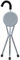 Aidapt Lightweight Folding Walking Stick with Seat - Comfortable, Portable Mobility Aid - Durable Aluminum, Foam Handle, Non-Slip Feet - 100kg Max Weight